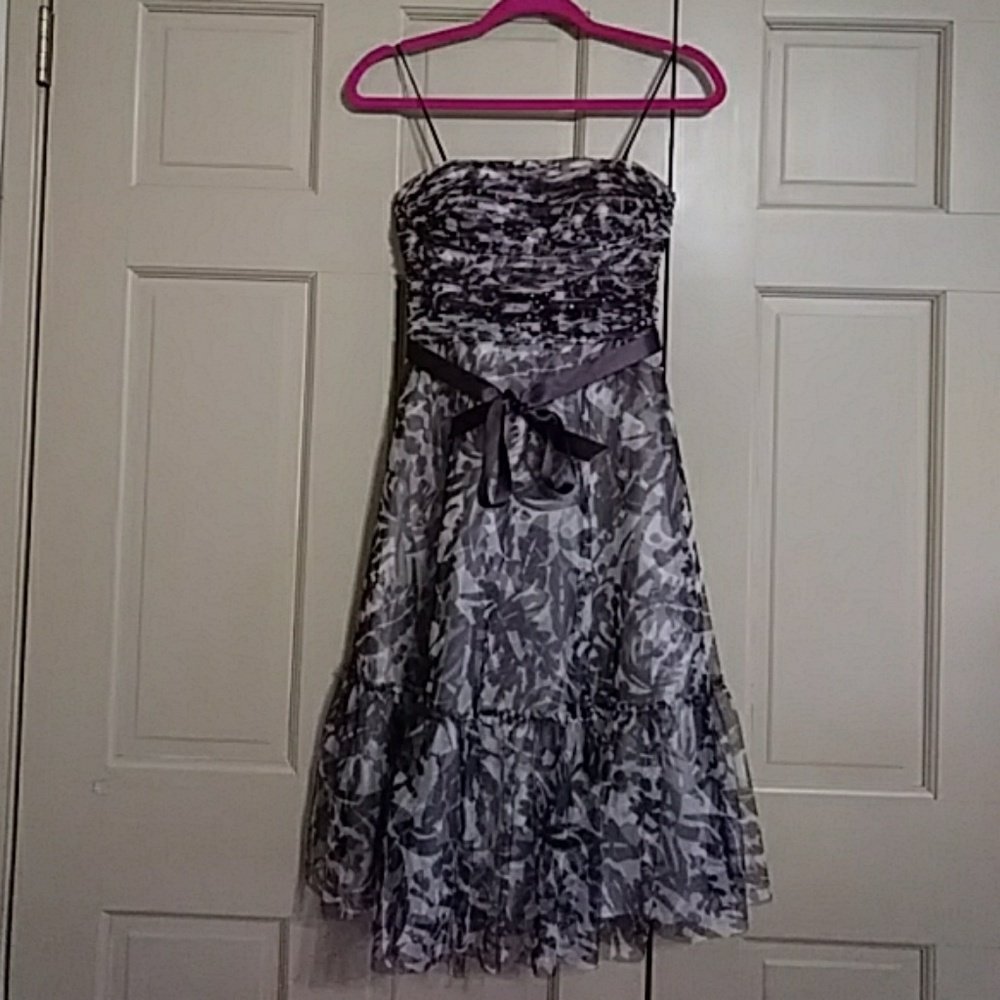 Brown and cream floral dress